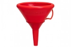 Trechter K14, ovaal, rood 14x9.5 cm, hoogte 16.5 cm