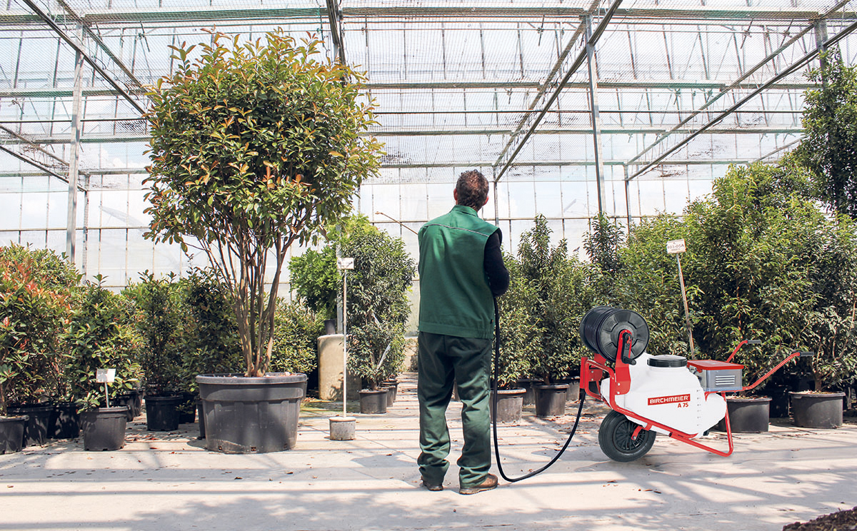 Akku-Karrenspritze mit 75 Liter Inhalt